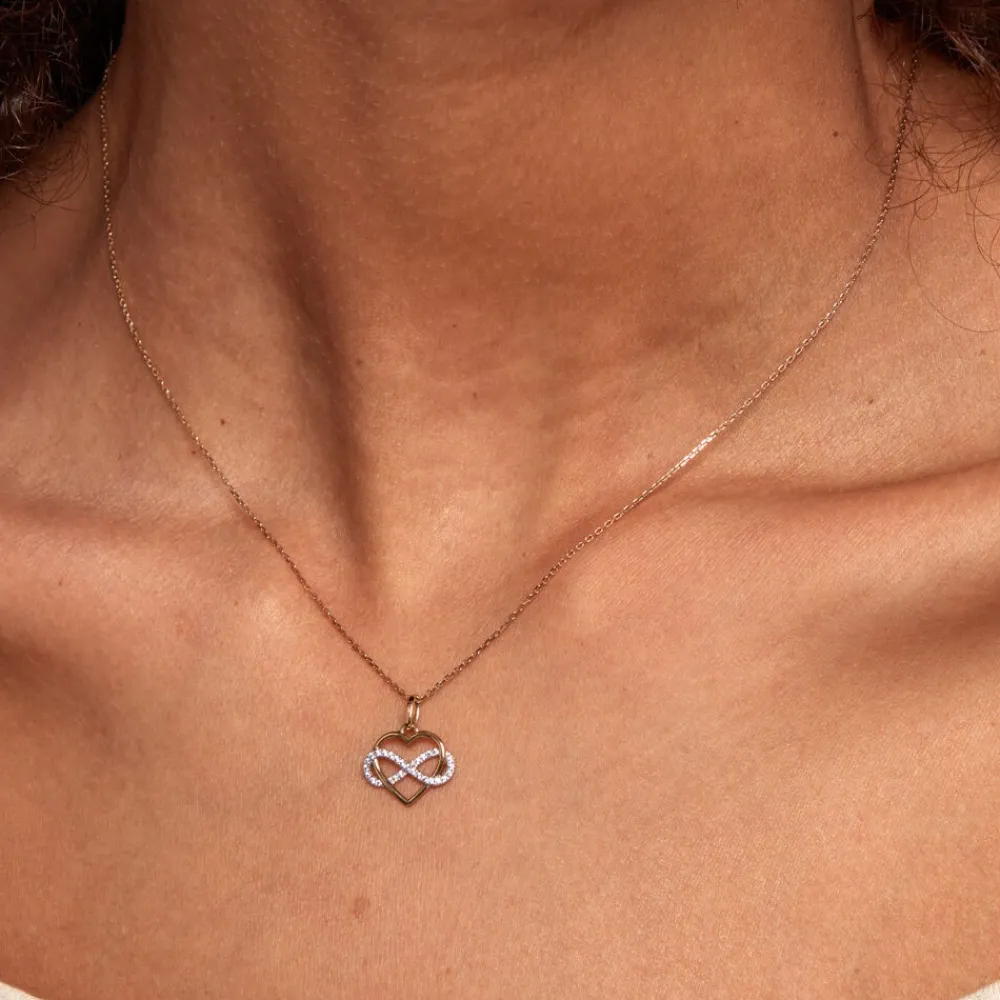 Marc Orian Colliers Cœur|Colliers > Collier Lachina Or Bicolore Oxyde De Zirconium