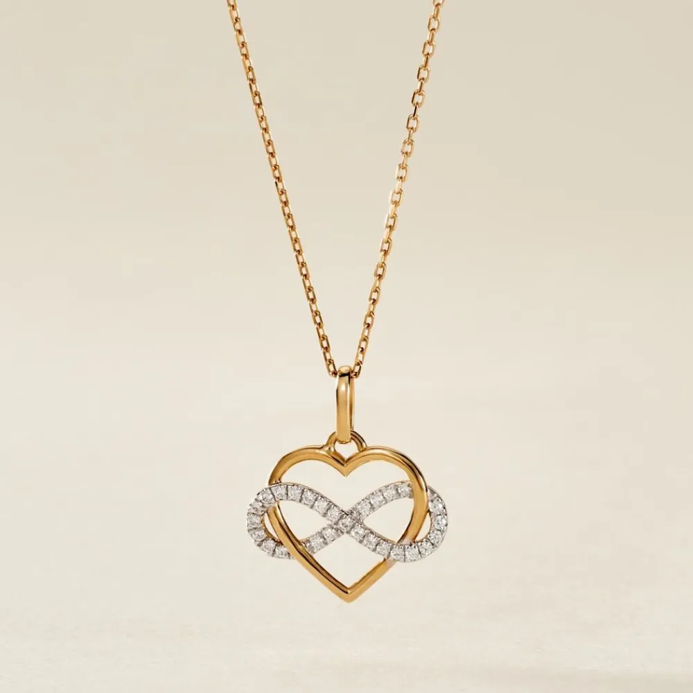 Marc Orian Colliers Cœur|Colliers > Collier Lachina Or Bicolore Oxyde De Zirconium
