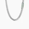 LACOSTE BIJOUX Colliers|Colliers Acier Inoxydable > Collier Lacoste District Acier Blanc
