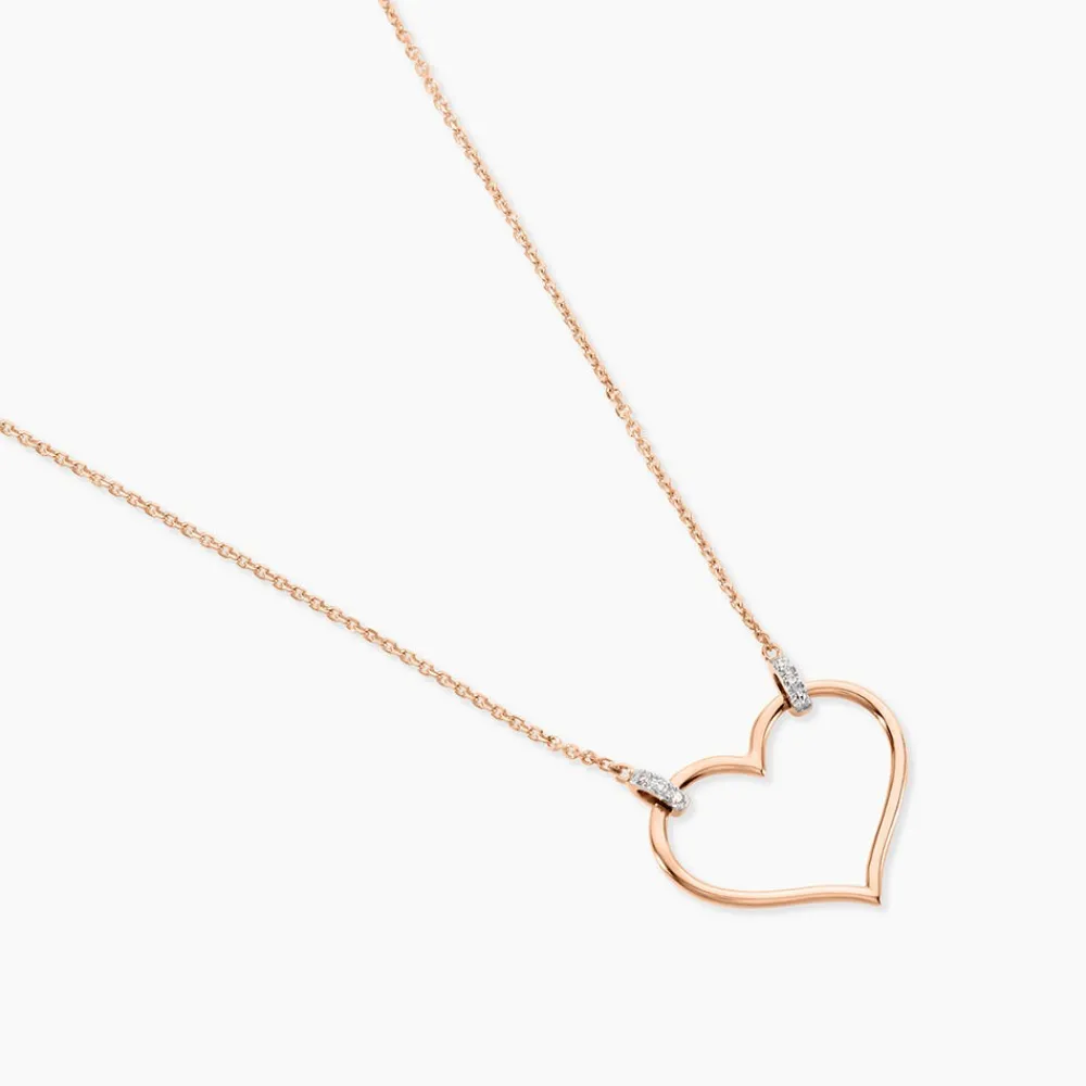 Marc Orian Colliers Diamant|Colliers Cœur > Collier Laila Or Rose Diamant