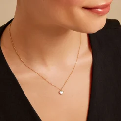 Marc Orian Colliers|Colliers Cœur > Collier L'amour Coloré Or Jaune Nacre