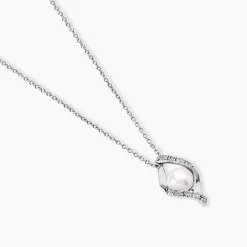 Marc Orian Colliers Fantaisie|Colliers > Collier Laurene Argent Blanc Perle De Culture Et Oxyde De Zirconium