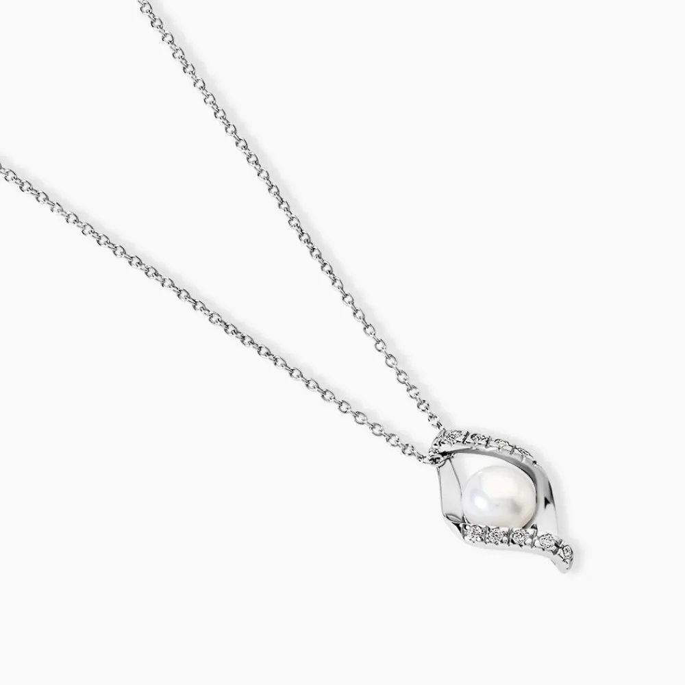 Marc Orian Colliers Fantaisie|Colliers > Collier Laurene Argent Blanc Perle De Culture Et Oxyde De Zirconium