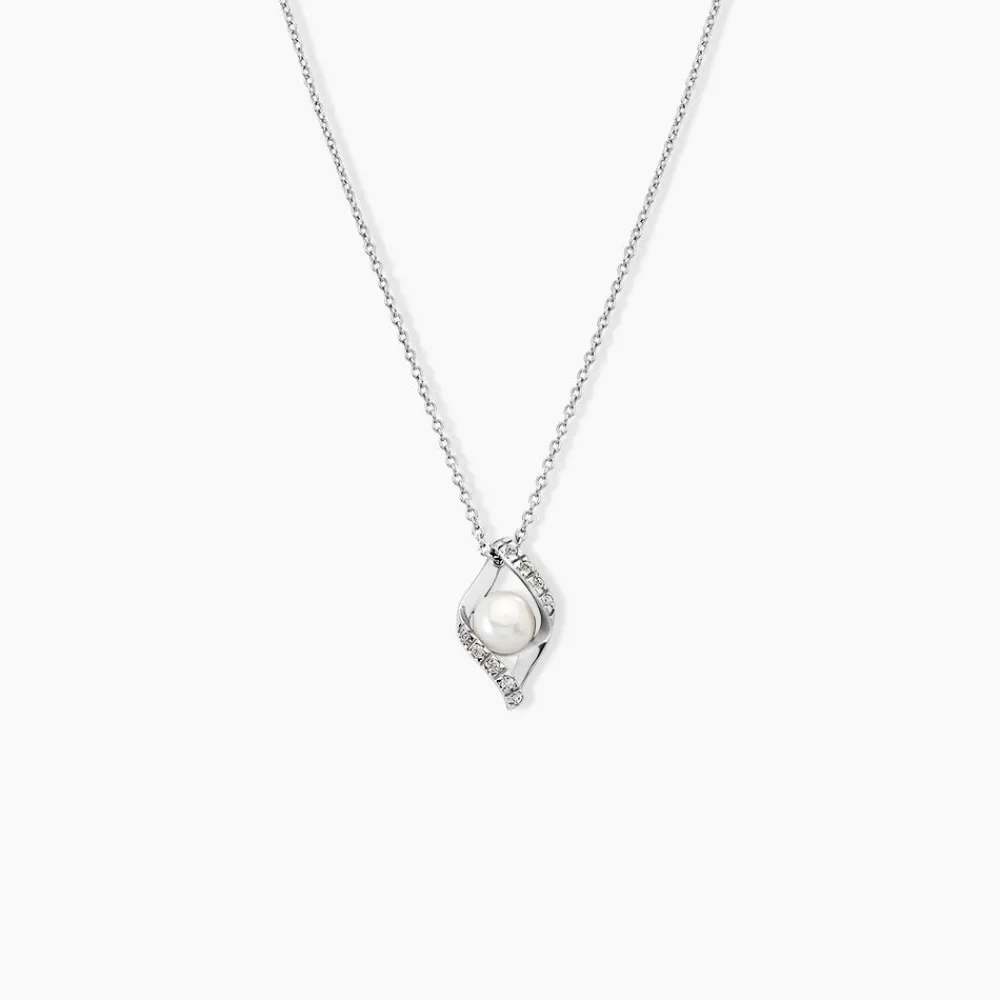 Marc Orian Colliers Fantaisie|Colliers > Collier Laurene Argent Blanc Perle De Culture Et Oxyde De Zirconium