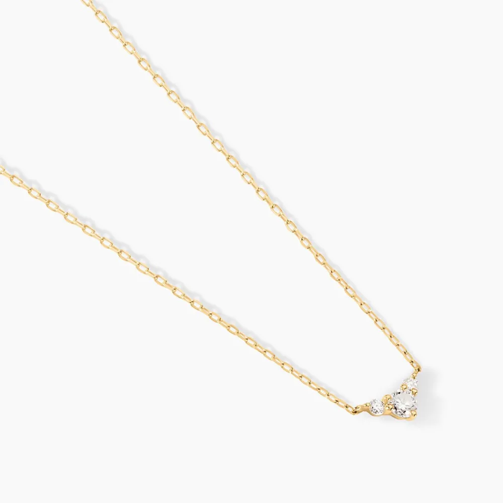 Marc Orian Colliers Diamant|Colliers > Collier Laurentius Or Jaune Diamant Synthétique