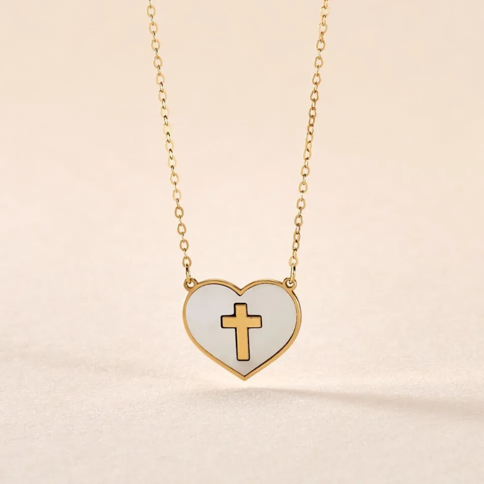 Collier Lawrie Or Jaune Nacre