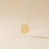 Marc Orian Colliers|Bijoux Personnalisés > Collier Leana Pastille Gravable Or Jaune