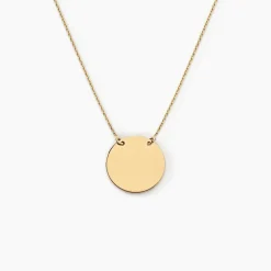 Marc Orian Colliers|Bijoux Personnalisés > Collier Leana Pastille Gravable Or Jaune