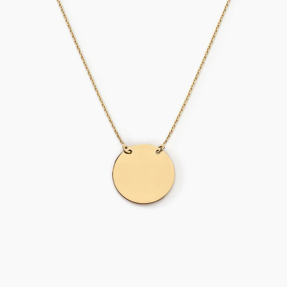 Marc Orian Colliers|Bijoux Personnalisés > Collier Leana Pastille Gravable Or Jaune