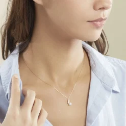 Marc Orian Colliers|Colliers Avec Pierres > Collier Leta Or Jaune Perle De Culture Et Oxyde De Zirconium