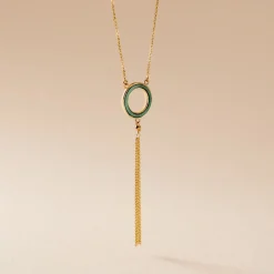 Marc Orian Colliers|Colliers Avec Pierres > Collier L'incessante Or Jaune Malachite