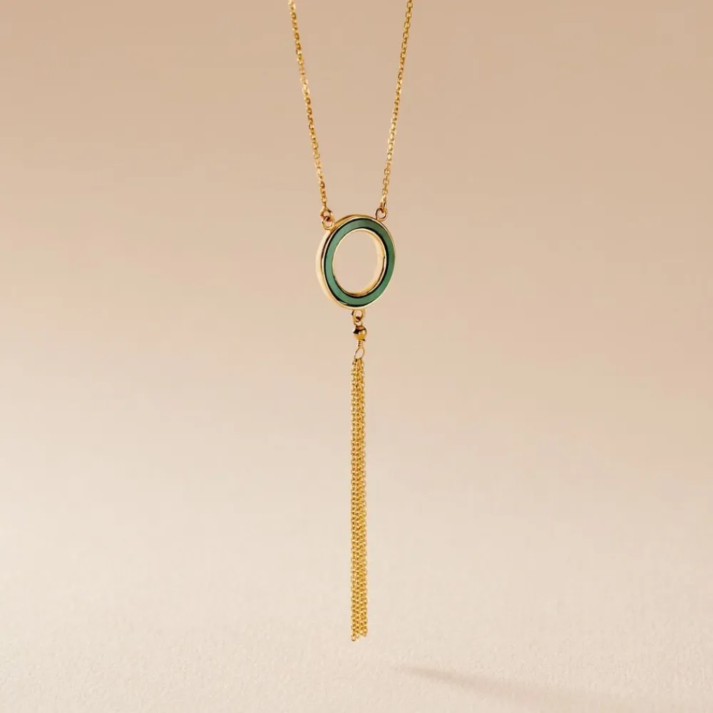 Marc Orian Colliers|Colliers Avec Pierres > Collier L'incessante Or Jaune Malachite