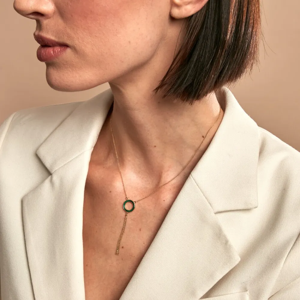 Marc Orian Colliers|Colliers Avec Pierres > Collier L'incessante Or Jaune Malachite