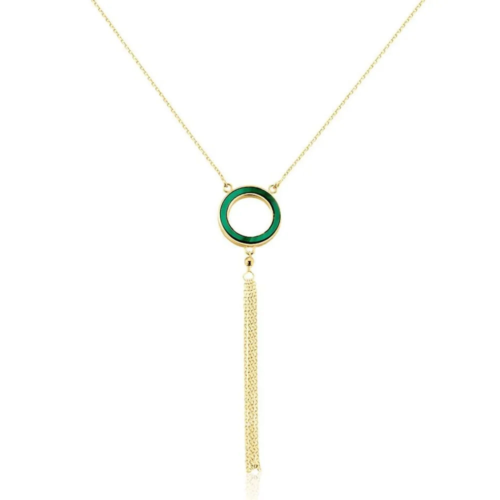 Marc Orian Colliers|Colliers Avec Pierres > Collier L'incessante Or Jaune Malachite
