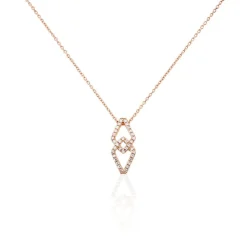 Collier Lisa Or Rose Diamant