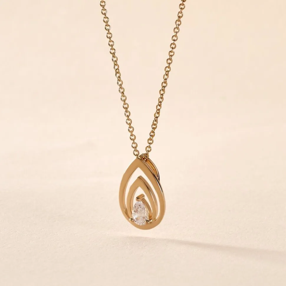 Collier Loetitia Plaqué Or Jaune Oxyde De Zirconium