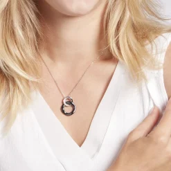 Marc Orian Colliers|Colliers Avec Pierres > Collier Lola Cera Argent Blanc Céramique Et Oxyde De Zirconium