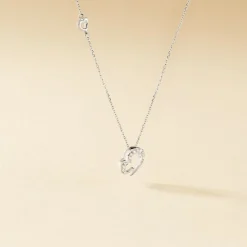 Marc Orian Colliers Diamant|Colliers Cœur > Collier Louise Or Blanc Diamant