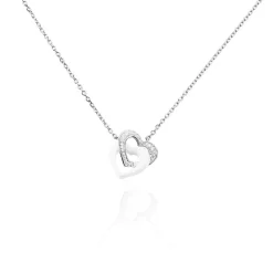 Collier Lovea Argent Blanc Céramique Et Oxyde De Zirconium