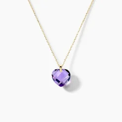 Marc Orian Colliers|Colliers Cœur > Collier Ludmille Or Jaune Amethyste