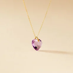 Marc Orian Colliers|Colliers Cœur > Collier Ludmille Or Jaune Amethyste