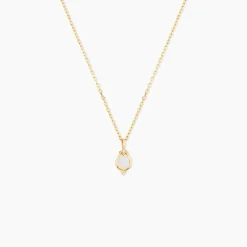 Marc Orian Colliers|Colliers Avec Pierres > Collier Luminea Or Jaune Nacre Oxyde De Zirconium