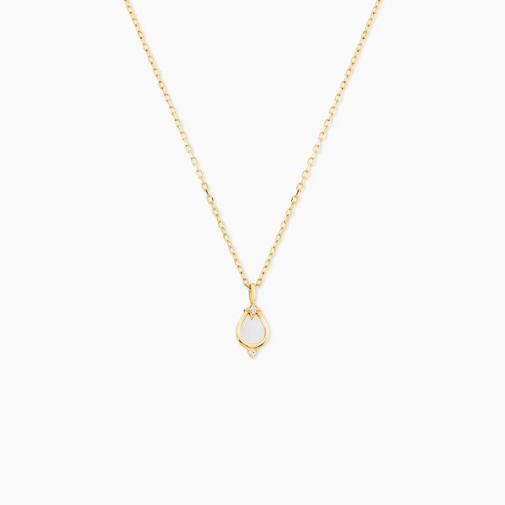 Marc Orian Colliers|Colliers Avec Pierres > Collier Luminea Or Jaune Nacre Oxyde De Zirconium