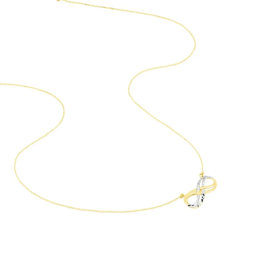 Marc Orian Colliers|Colliers Femme > Collier Lyasa Infini Diamante Or Bicolore