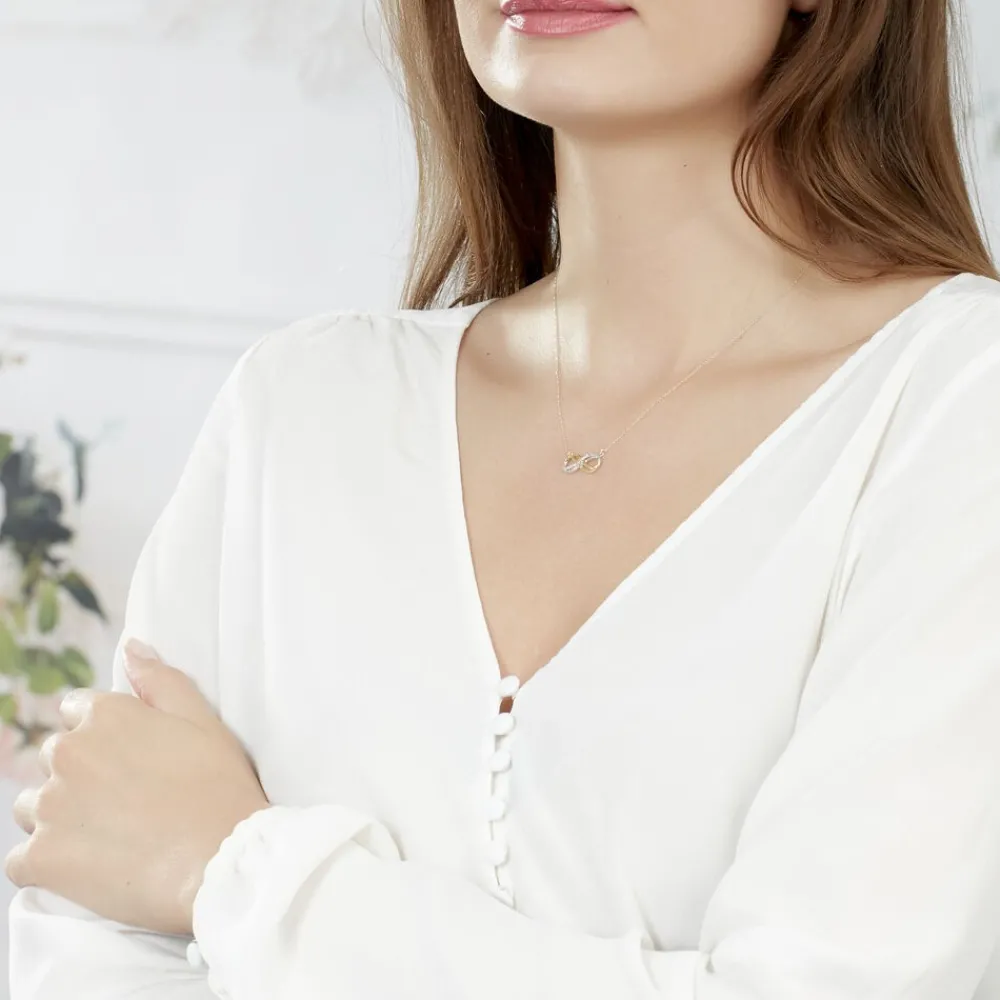 Marc Orian Colliers|Colliers Femme > Collier Lyasa Infini Diamante Or Bicolore