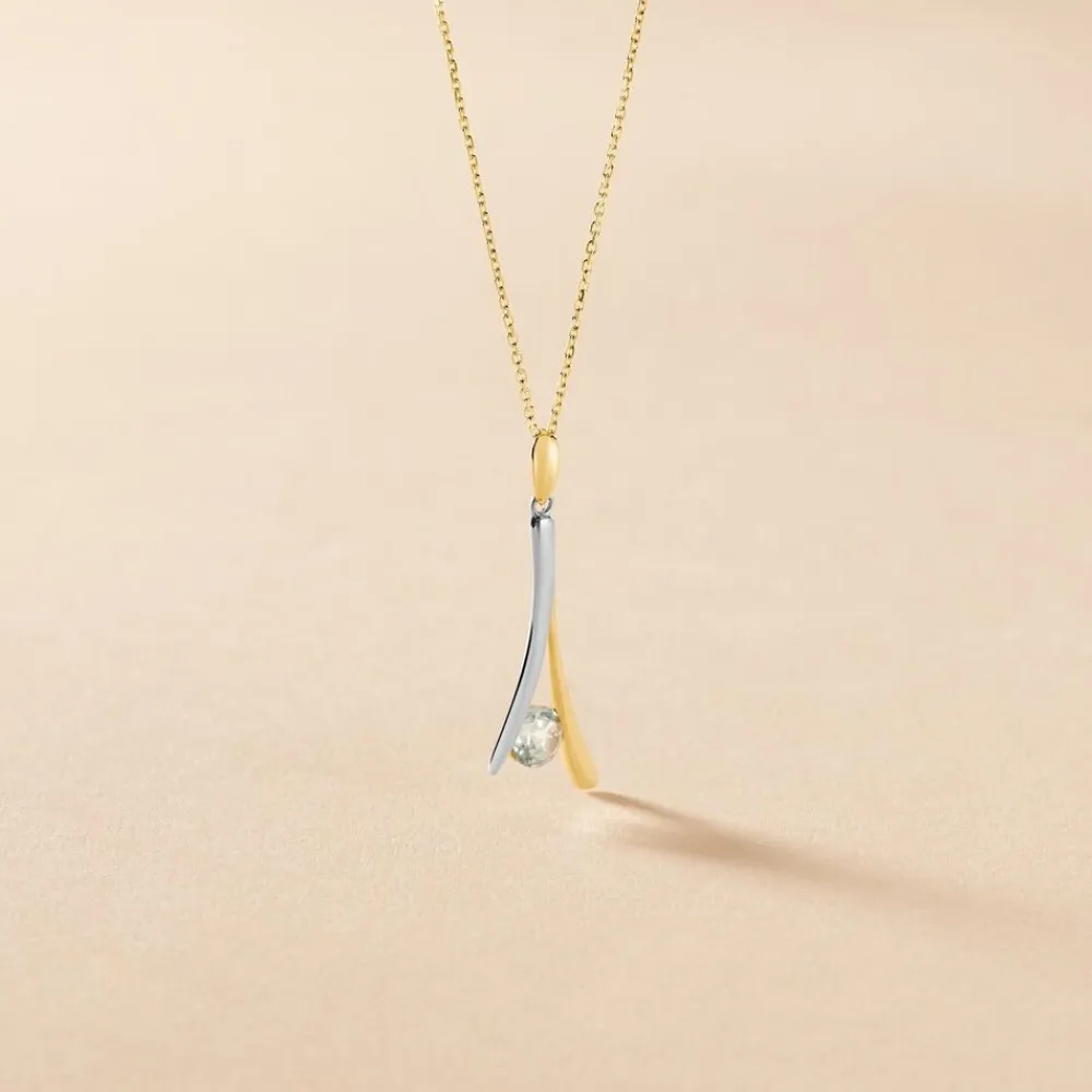 Marc Orian Colliers|Colliers Avec Pierres > Collier Madli Or Bicolore Topaze