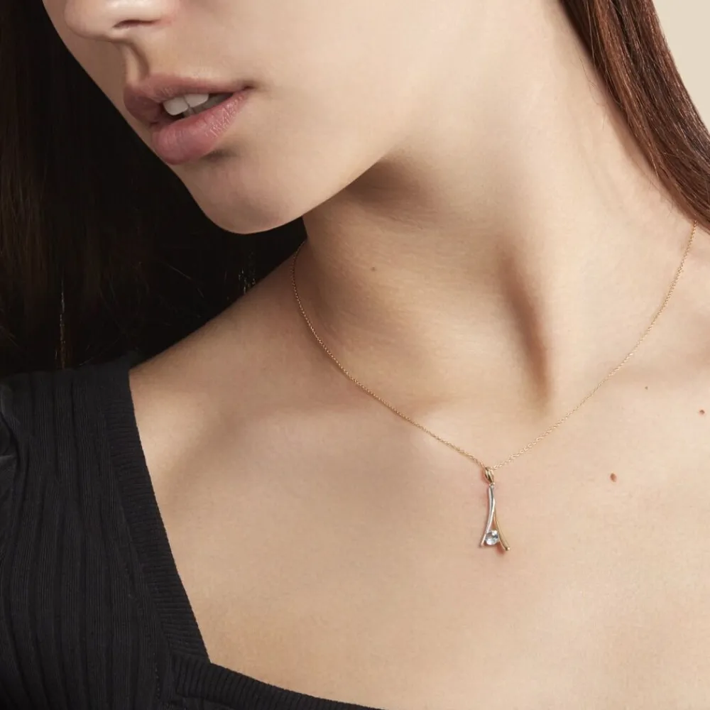 Marc Orian Colliers|Colliers Avec Pierres > Collier Madli Or Bicolore Topaze