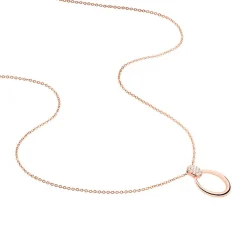 Collier Mahelia Argent Rose Oxyde De Zirconium