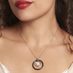 Marc Orian Colliers|Colliers Avec Pierres > Collier Maia Argent Blanc Céramique Et Oxyde De Zirconium