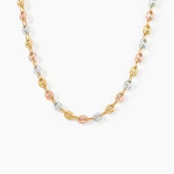 Collier Maille Dami Maille Grain De Cafe Or Tricolore