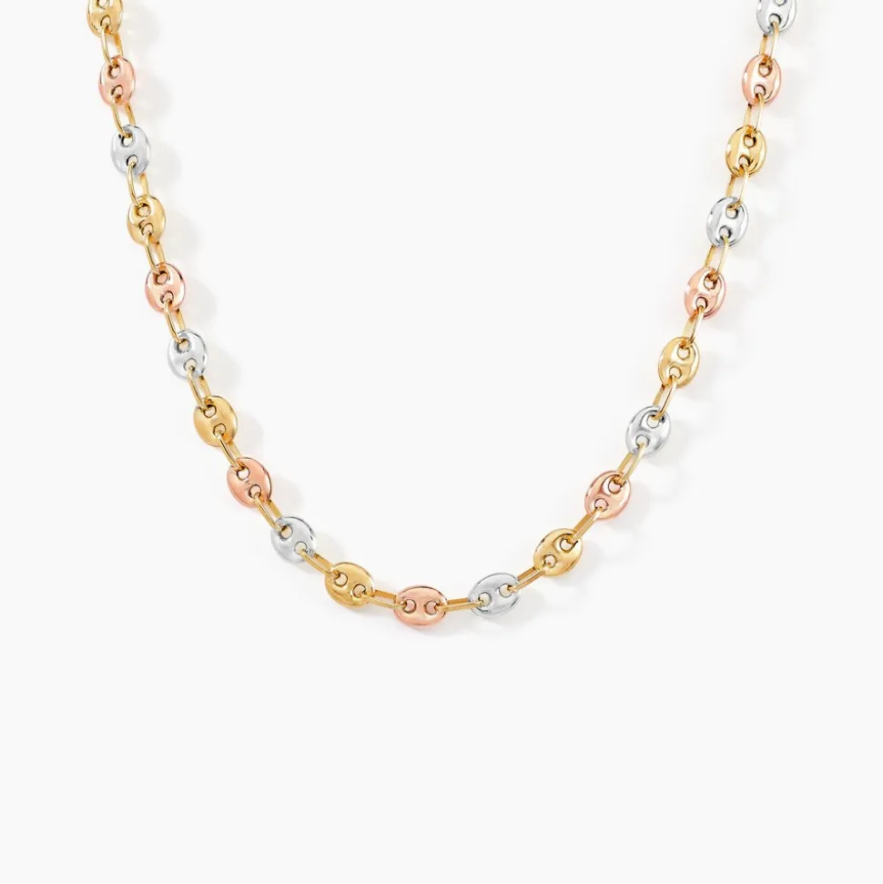 Collier Maille Dami Maille Grain De Cafe Or Tricolore