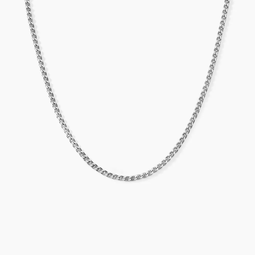 Marc Orian Colliers Fantaisie|Idées Cadeaux Homme > Collier Maille Piato Argent Blanc