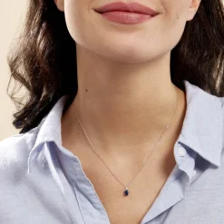 Marc Orian Cadeaux Mariage|Colliers > Collier Marie Or Blanc Saphir Diamant