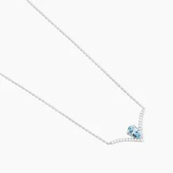Marc Orian Colliers|Colliers Avec Pierres > Collier Marlene Or Blanc Topaze Et Oxyde De Zirconium