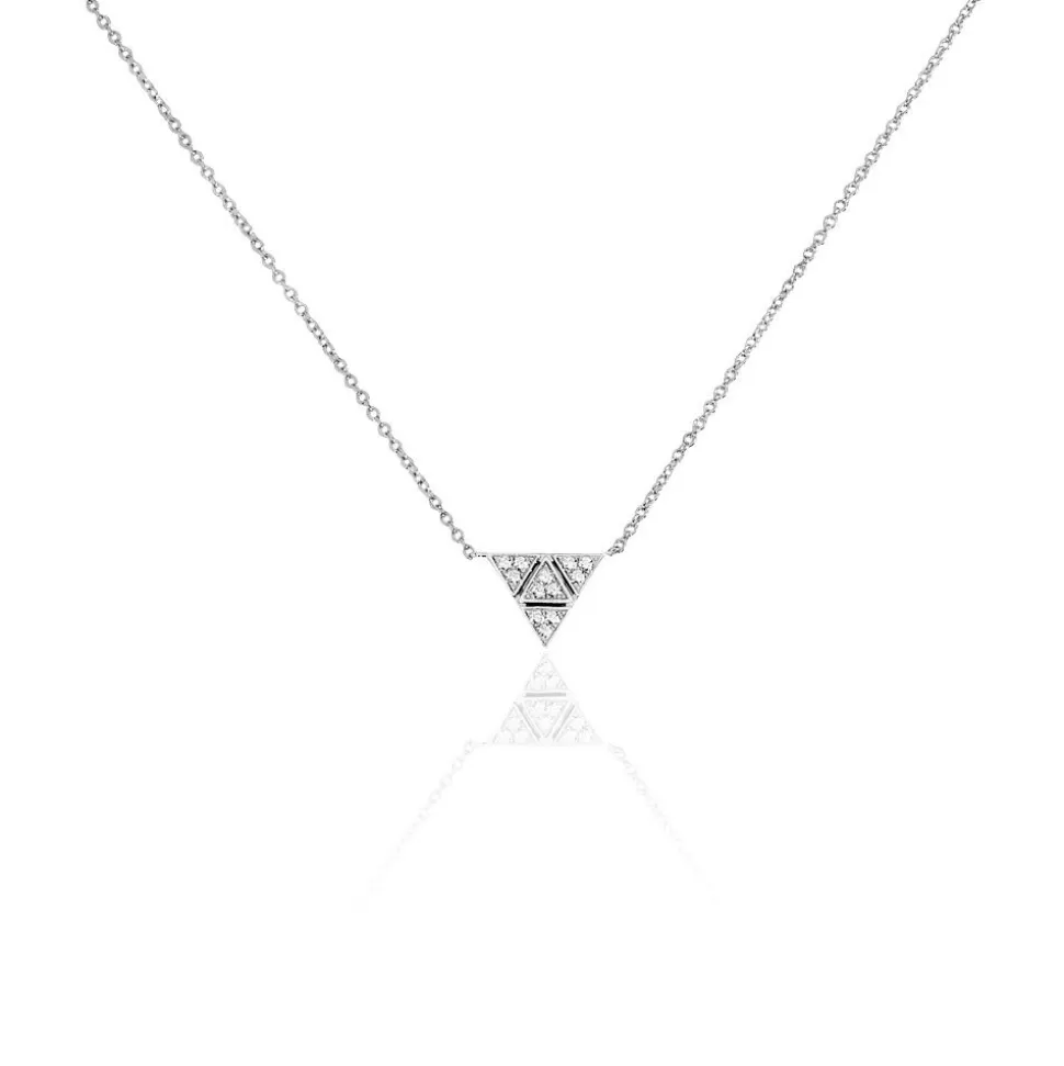 Collier Mathilde Argent Blanc Oxyde De Zirconium