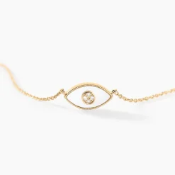 Marc Orian Colliers|Colliers Avec Pierres > Collier Matiasma Or Jaune Nacre Diamant or jaune nacre blanc