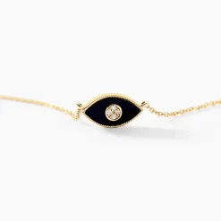 Marc Orian Colliers|Colliers Avec Pierres > Collier Matiasma Or Jaune Onyx Diamant or jaune onyx noir