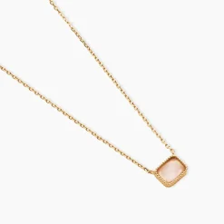 Collier Memory Plaqué Or Jaune Quartz