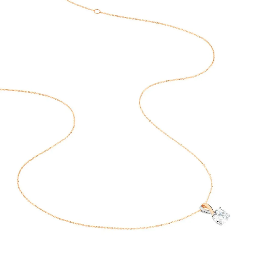 Marc Orian Colliers|Colliers Avec Pierres > Collier Micheline Or Bicolore Oxyde De Zirconium