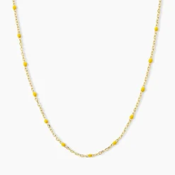 Collier Molly Argent Jaune