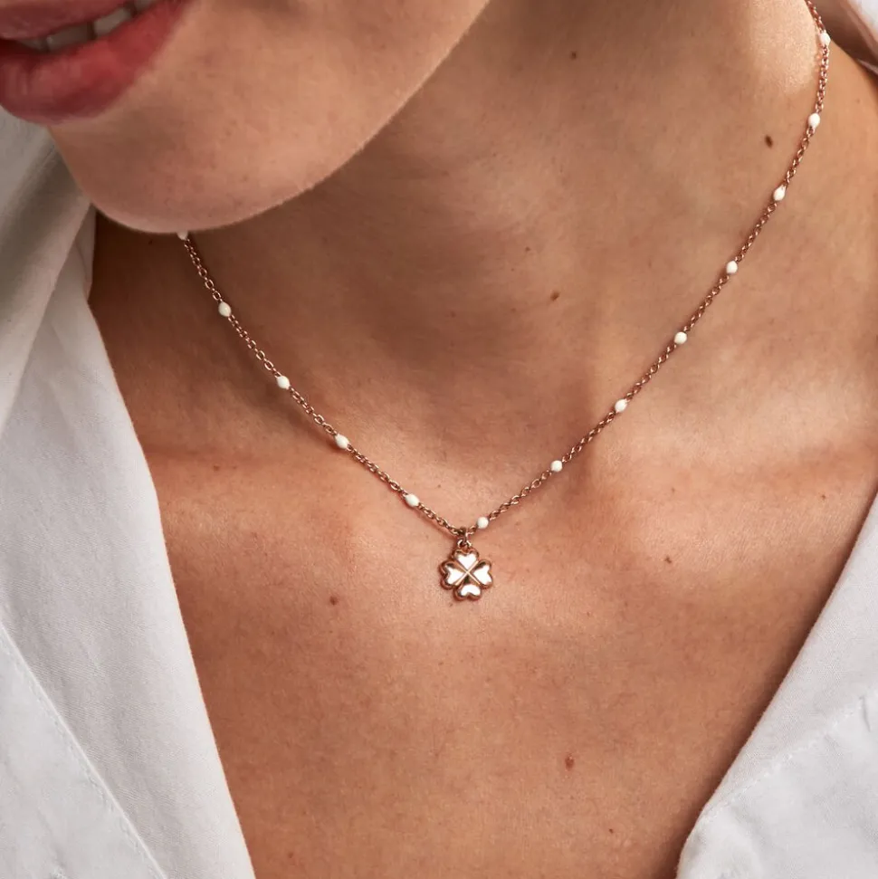 Collier Molly Argent Rose