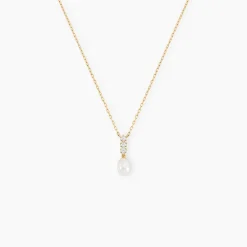 Marc Orian Colliers|Colliers Avec Pierres > Collier Nahima Or Jaune Perle De Culture Oxyde De Zirconium