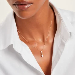 Marc Orian Colliers|Colliers Avec Pierres > Collier Nahima Or Jaune Perle De Culture Oxyde De Zirconium