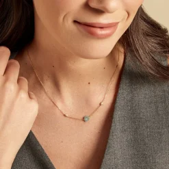 Marc Orian Colliers|Colliers Avec Pierres > Collier Natille Or Jaune Apatite or jaune apatite azur