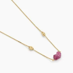 Marc Orian Colliers|Colliers Avec Pierres > Collier Natille Or Jaune Tourmaline or jaune tourmaline rose