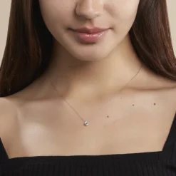 Marc Orian Colliers|Colliers Avec Pierres > Collier Nazha Or Blanc Oxyde De Zirconium